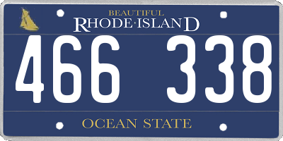 RI license plate 466338