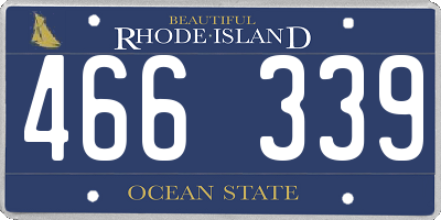 RI license plate 466339