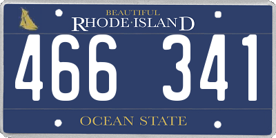 RI license plate 466341