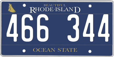 RI license plate 466344