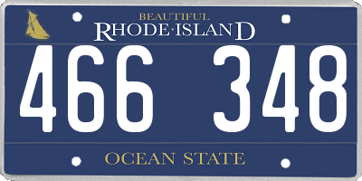 RI license plate 466348
