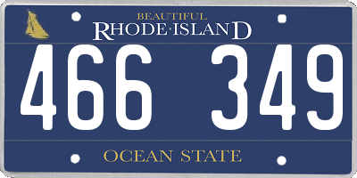 RI license plate 466349