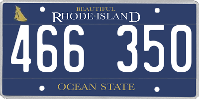 RI license plate 466350