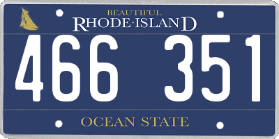 RI license plate 466351