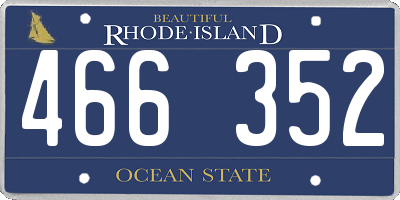 RI license plate 466352