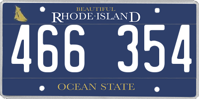 RI license plate 466354
