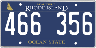 RI license plate 466356