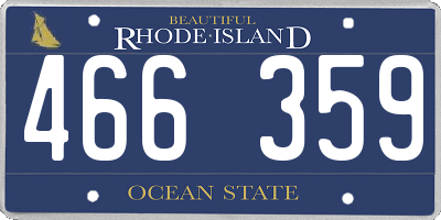 RI license plate 466359