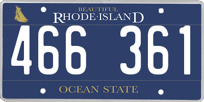 RI license plate 466361