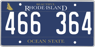 RI license plate 466364