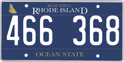 RI license plate 466368