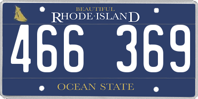 RI license plate 466369