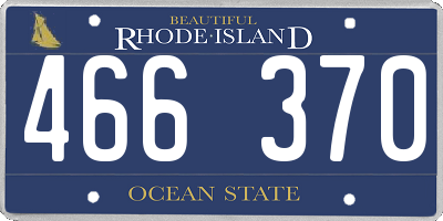 RI license plate 466370