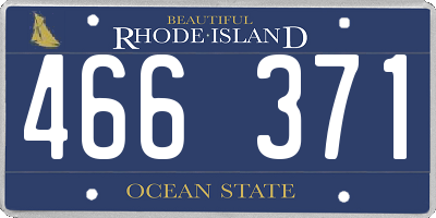 RI license plate 466371