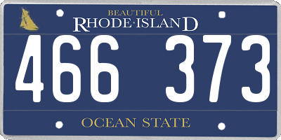 RI license plate 466373