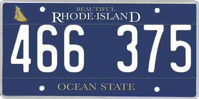RI license plate 466375