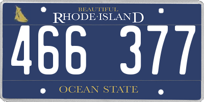 RI license plate 466377