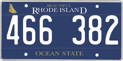 RI license plate 466382