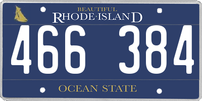 RI license plate 466384