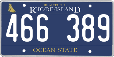 RI license plate 466389