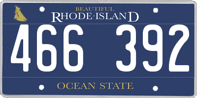 RI license plate 466392