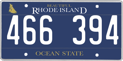 RI license plate 466394
