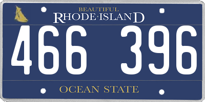 RI license plate 466396