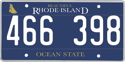 RI license plate 466398