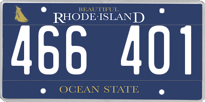 RI license plate 466401