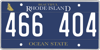 RI license plate 466404