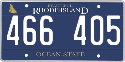 RI license plate 466405