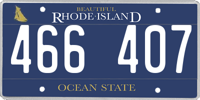 RI license plate 466407