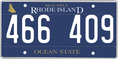 RI license plate 466409