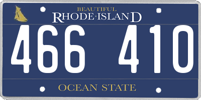 RI license plate 466410