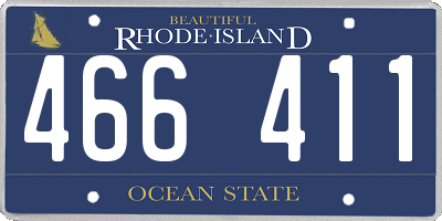 RI license plate 466411