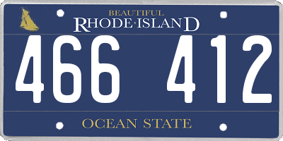 RI license plate 466412