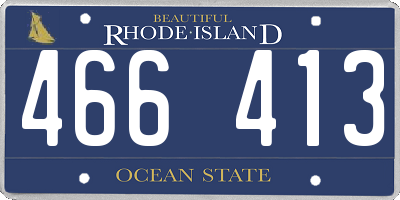 RI license plate 466413