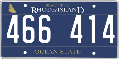 RI license plate 466414
