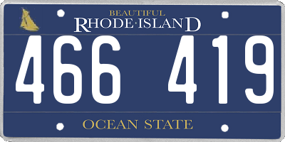 RI license plate 466419
