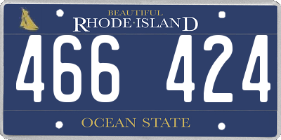 RI license plate 466424