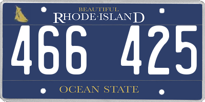 RI license plate 466425