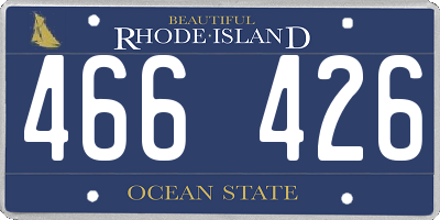 RI license plate 466426
