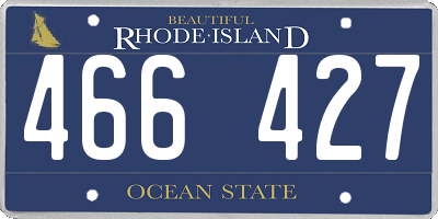 RI license plate 466427