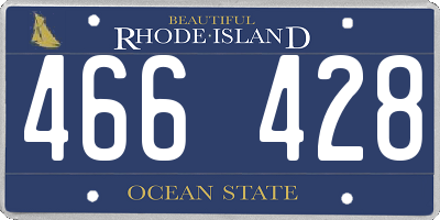 RI license plate 466428