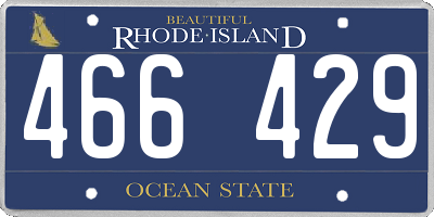 RI license plate 466429