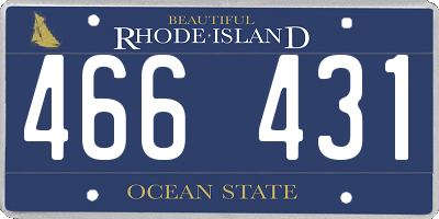 RI license plate 466431