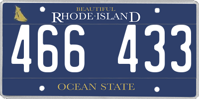 RI license plate 466433