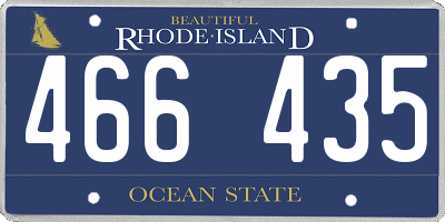 RI license plate 466435