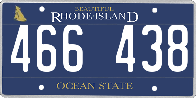 RI license plate 466438