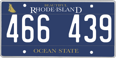 RI license plate 466439